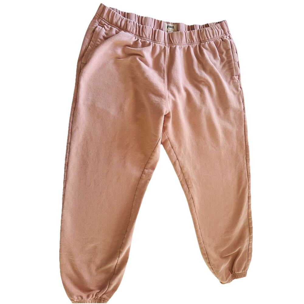 Impact Womens Jogger Pants Size XL Pink Fleece Elastic Waist Pull On Athleisure